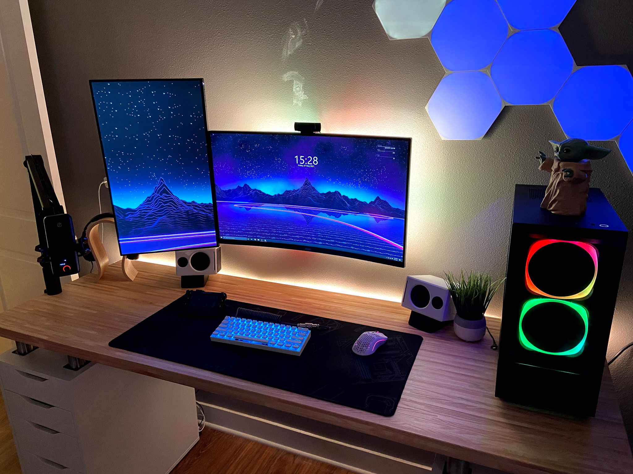 Custom Corner Desk with Computer